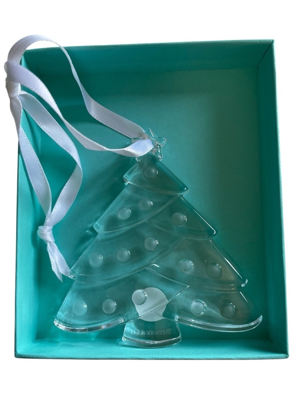 Tiffany & Co. Large Christmas Tree Ornament - White Ribbon